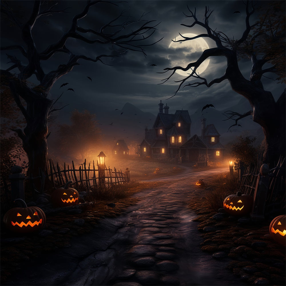 Düstere Halloween Nacht Spukhaus Hintergrund BRP8-261