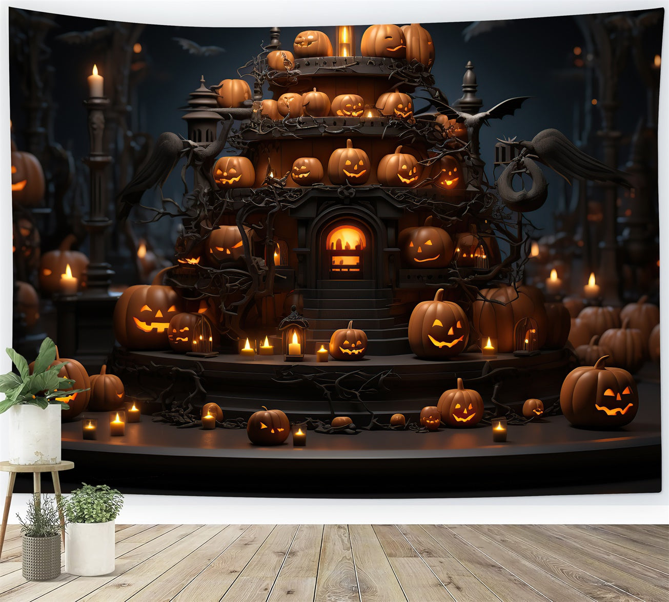 Halloween Jack-O-Lanterns und gespenstische Kerzen BRP8-329