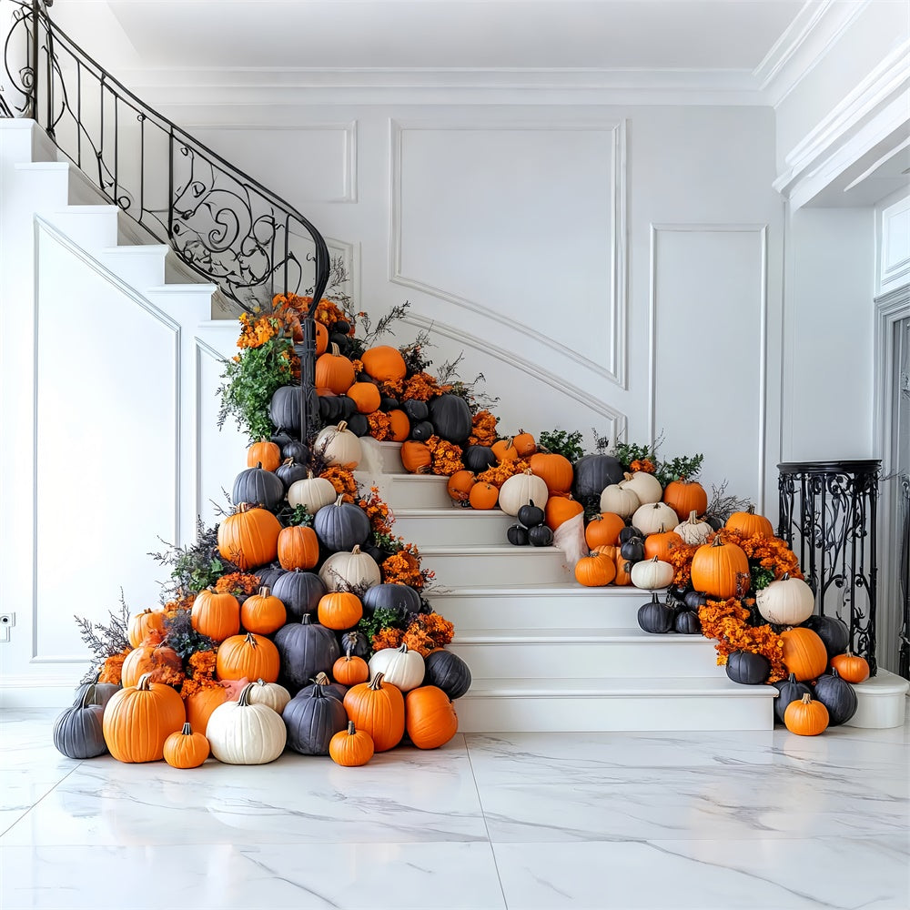 Kürbis-Treppenhaus Halloween Dekoration Hintergrund BRP8-349
