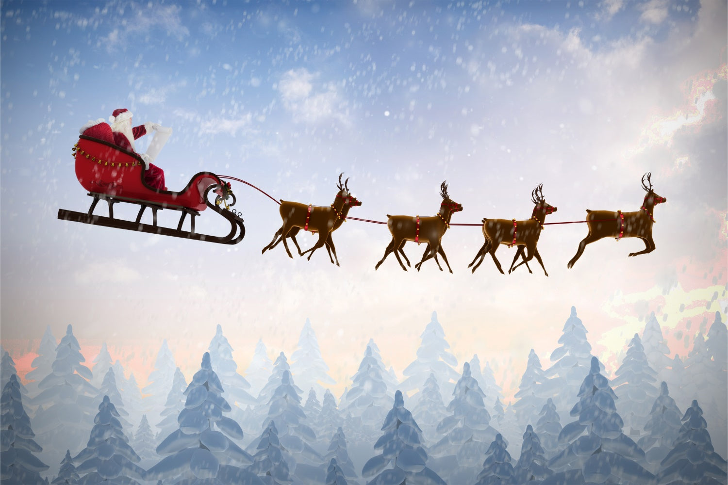 Weihnachten Santa's Magical Journey Hintergrund BRP8-83