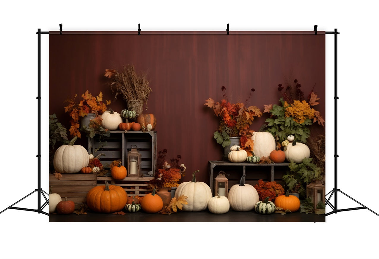 Herbst Ernte Display Kürbisse Laternen Backdrop BRP9-203
