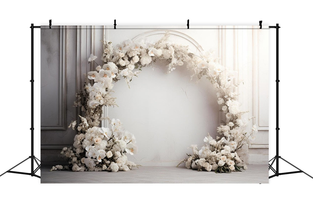 Boho Romantische Weiße Blume Bogen Dekoration Backdrop BRP9-270
