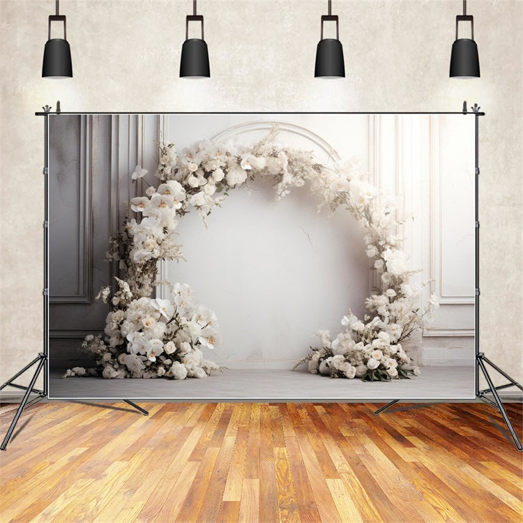 Boho Romantische Weiße Blume Bogen Dekoration Backdrop BRP9-270