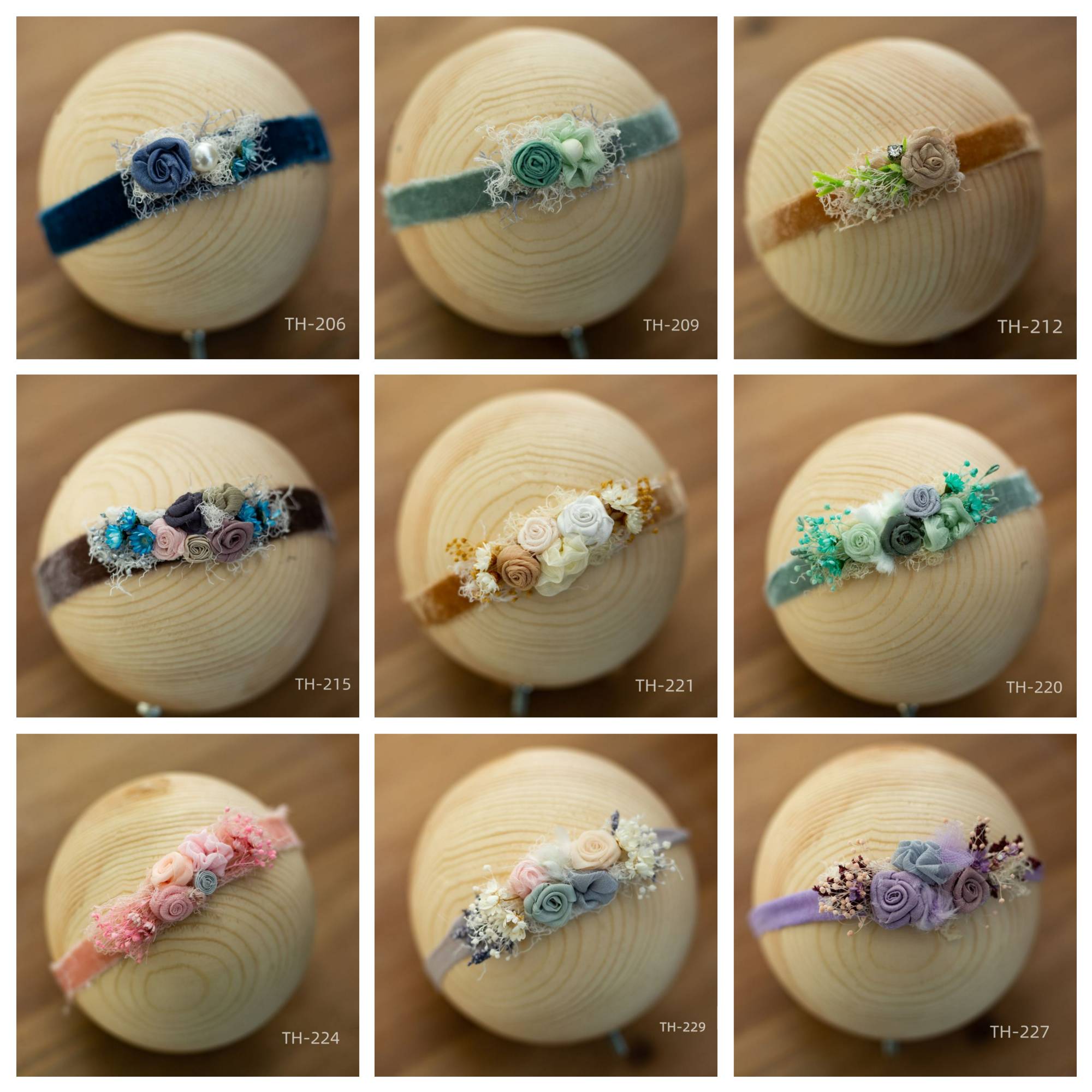 Neugeborenen Fotografie Samt Blume Perle Stirnband Haarschmuck TH2