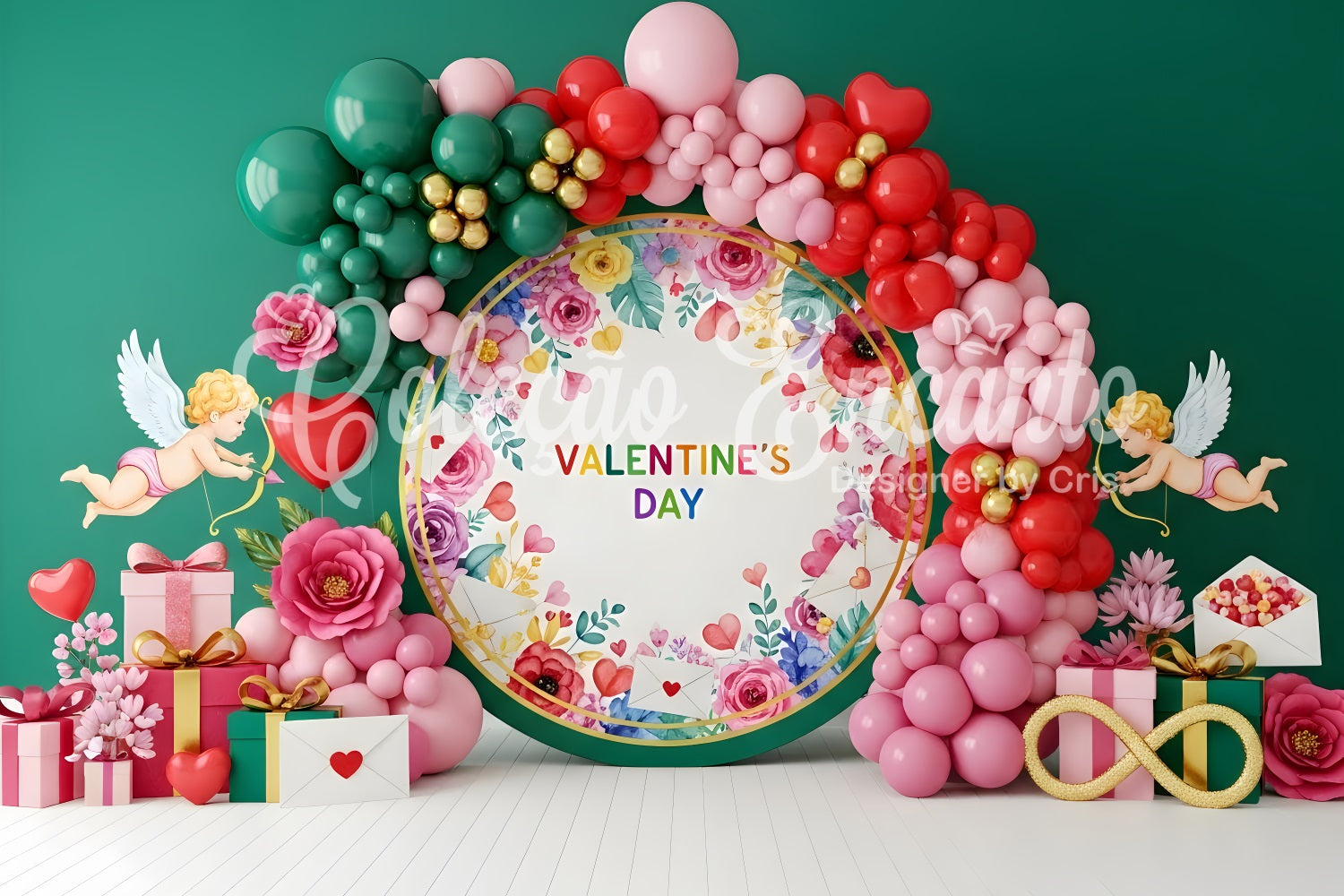 Ideen für Valentinstag-Hintergründe Amor Blumen Ballons Ideen für Valentinstag-Hintergründe Von Magali