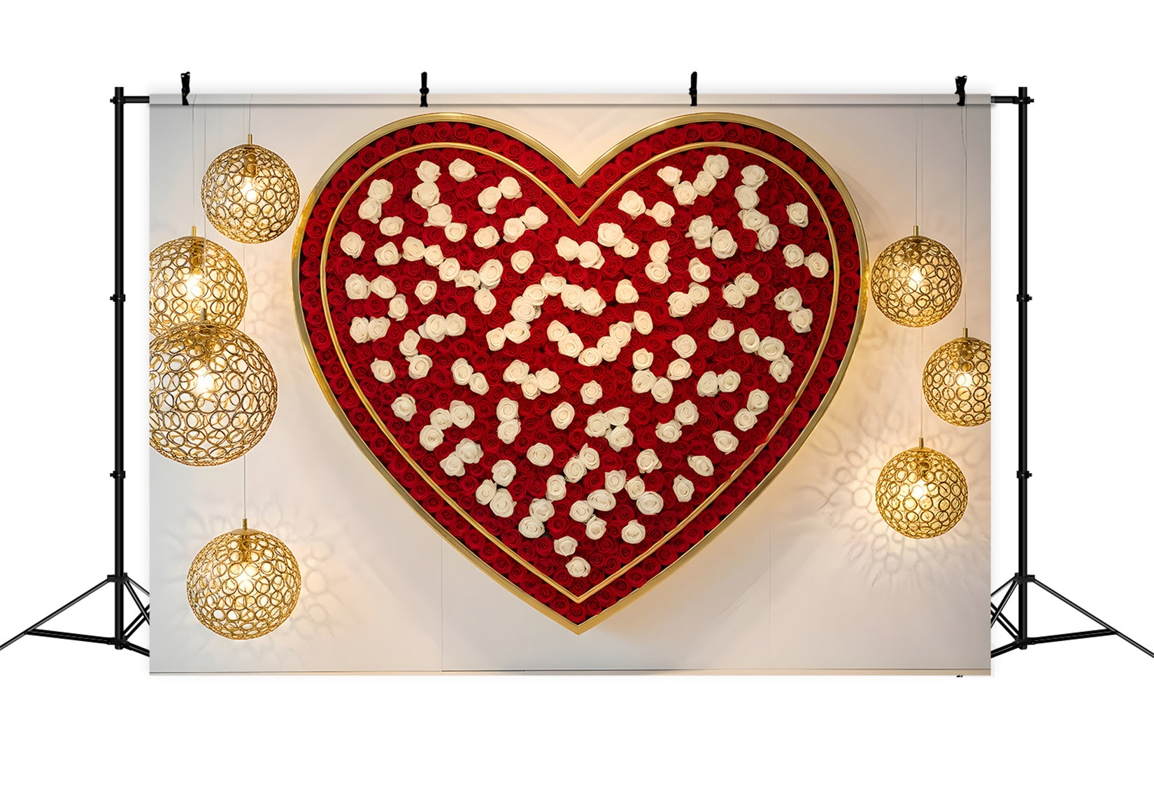 Valentinstag-Hintergrund Rosenherz Luxuriöse Lichter Valentinstag-Hintergrund Von Magali