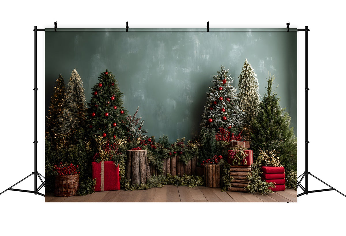Weihnachtsbaum Backdrop Grüne Wand Woodland Setup Backdrop CEM5-18
