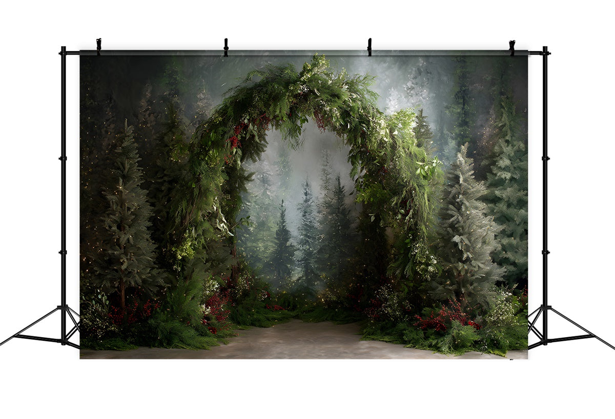 Weihnachten Hintergrund für Fotos Enchanted Forest Arch Backdrop CEM5-19