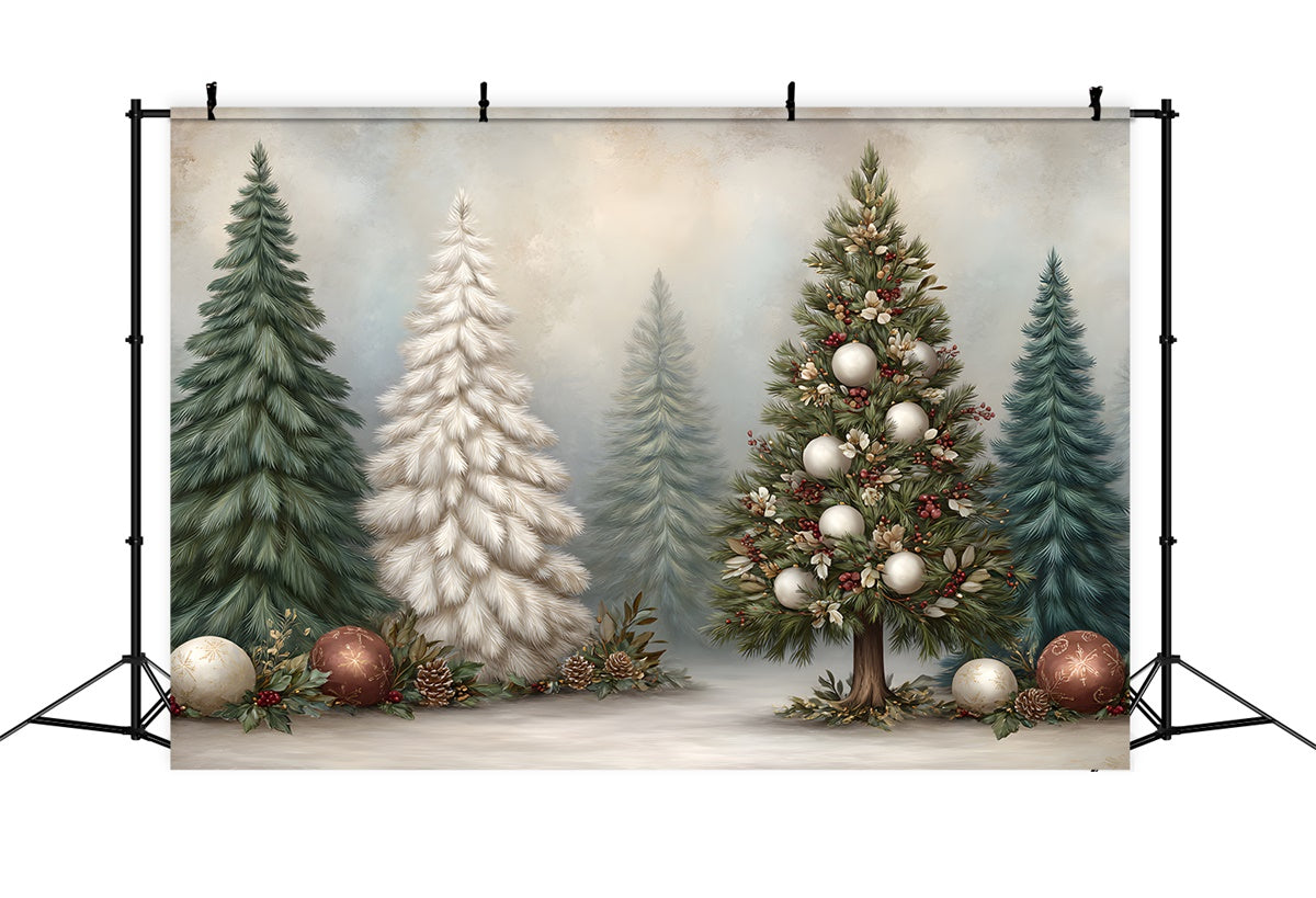 Weihnachtsbaum Backdrop Weihnachten Tannenbaum Ornament Backdrop CEM5-31