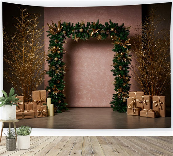 Weihnachten Backdrops Verkauf Minimal Festlicher Bogen Geschenk Backdrop CEM5-6