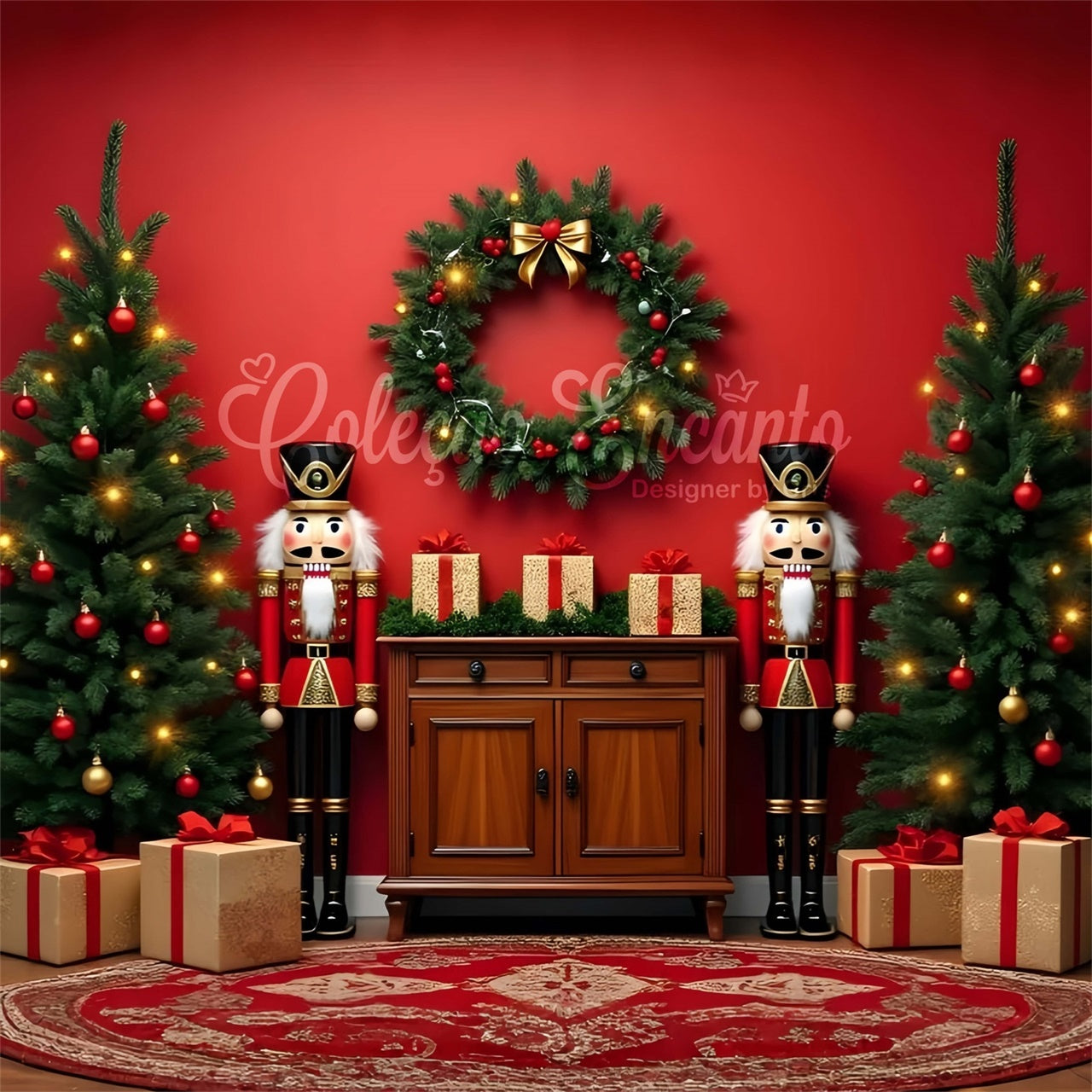 Xmas Backdrop Nussknacker Girlande Display Backdrop CEM5-66