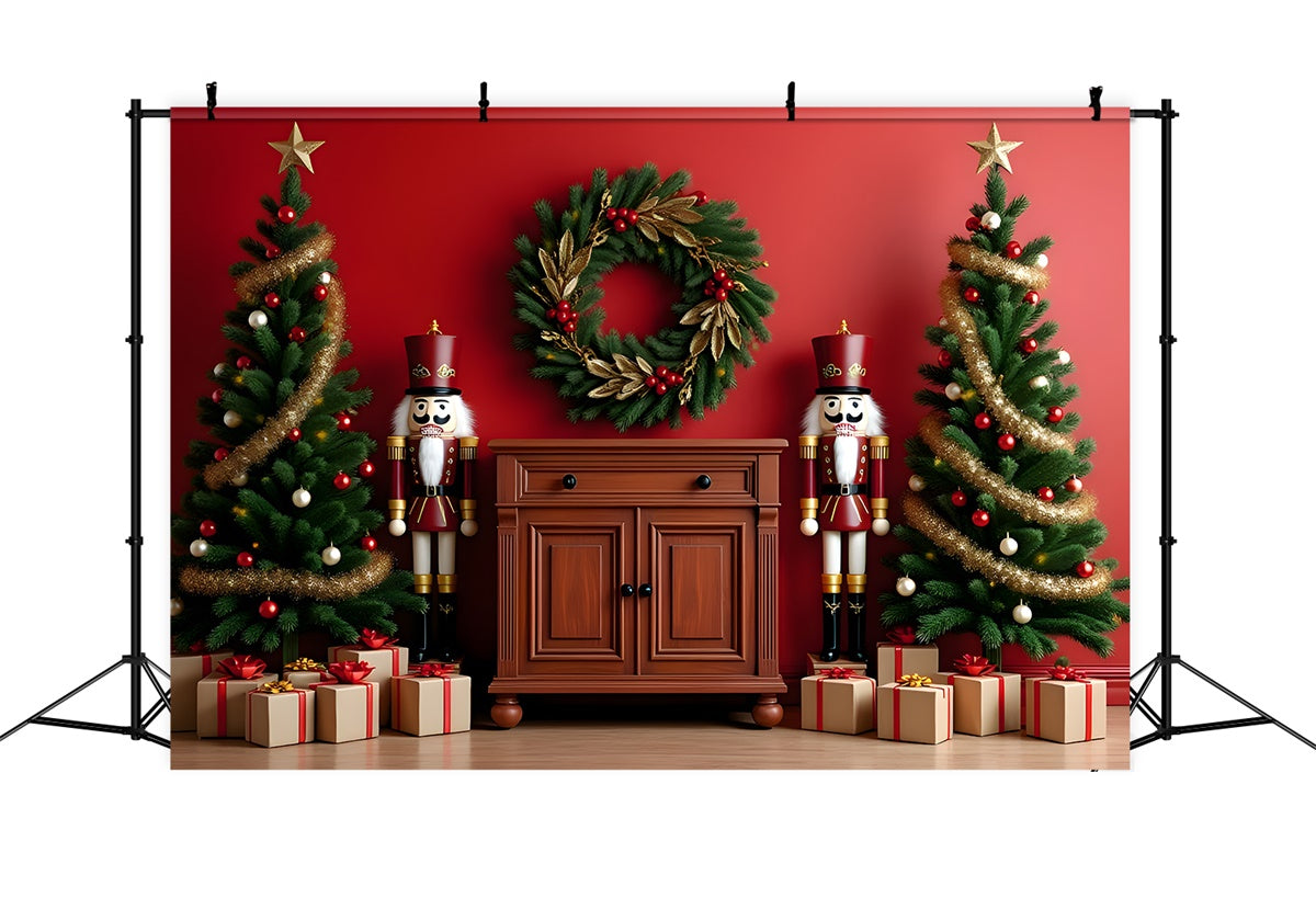 Xmas Backdrops Zwillingsbaum Nussknacker Feier Backdrop CEM5-67