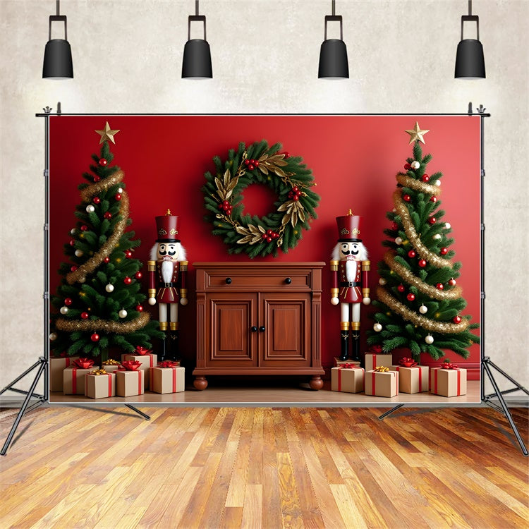 Xmas Backdrops Zwillingsbaum Nussknacker Feier Backdrop CEM5-67