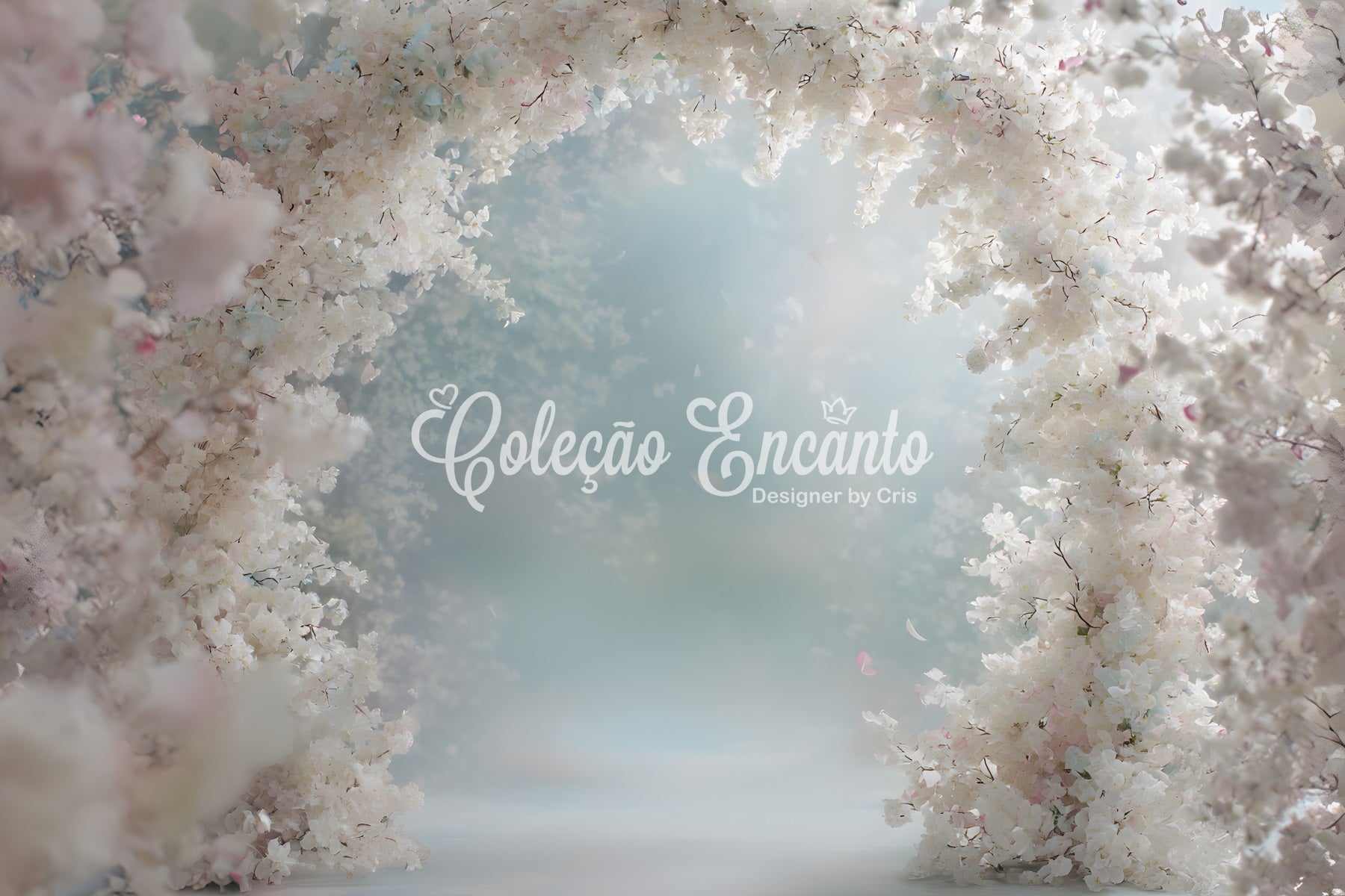 Ideen für Muttertags-Hintergründe Zarter Kirschblütenbogen Happy Mothers Day Foto-Hintergrund von Magali