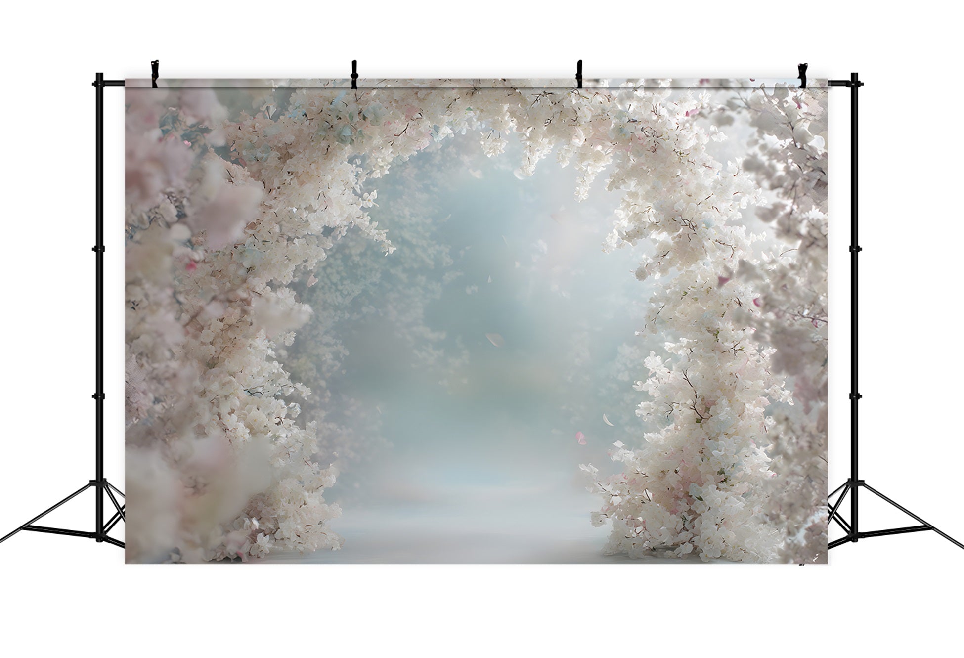 Ideen für Muttertags-Hintergründe Zarter Kirschblütenbogen Happy Mothers Day Foto-Hintergrund von Magali