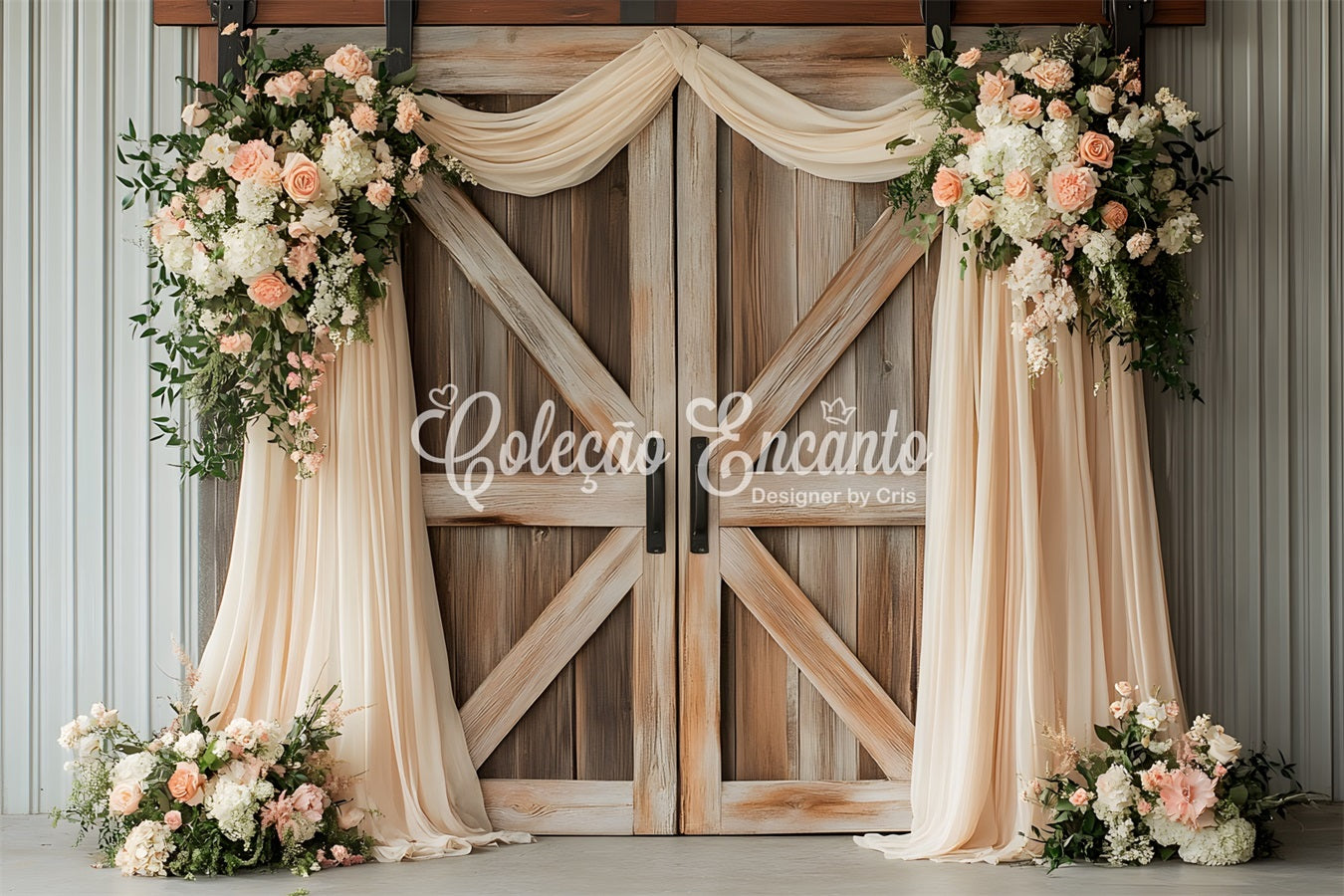 Ideen für Muttertags-Hintergründe Rustikaler Blumenbogen Muttertags-Fotoshooting-Hintergrund von Magali