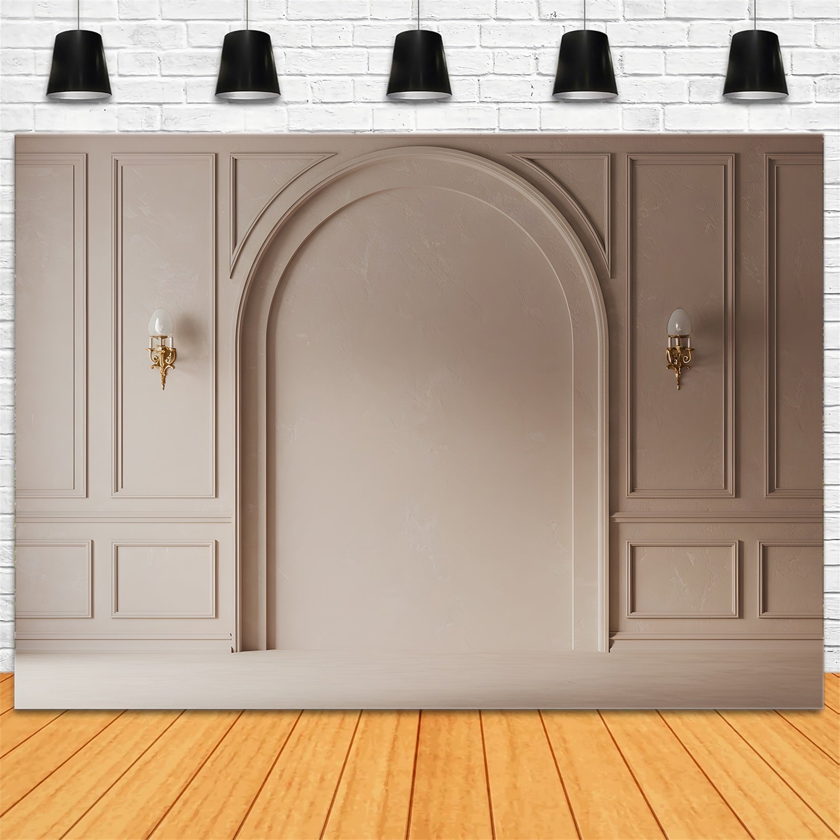 Muttertag-Bildhintergrund Vintage-Wand Beige Torbogen Muttertag-Fotohintergründe Von Magali