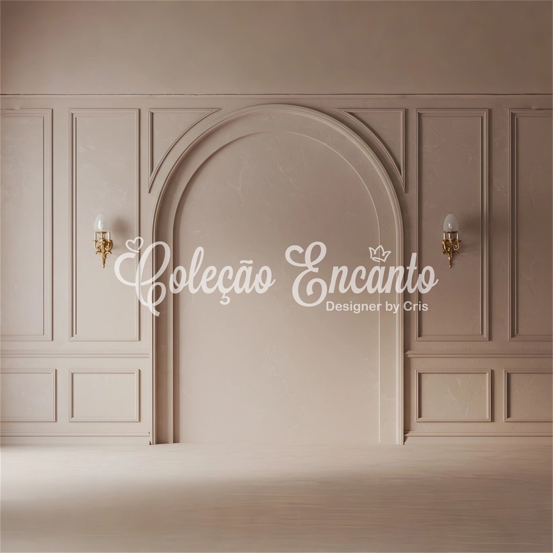 Muttertag-Bildhintergrund Vintage-Wand Beige Torbogen Muttertag-Fotohintergründe Von Magali