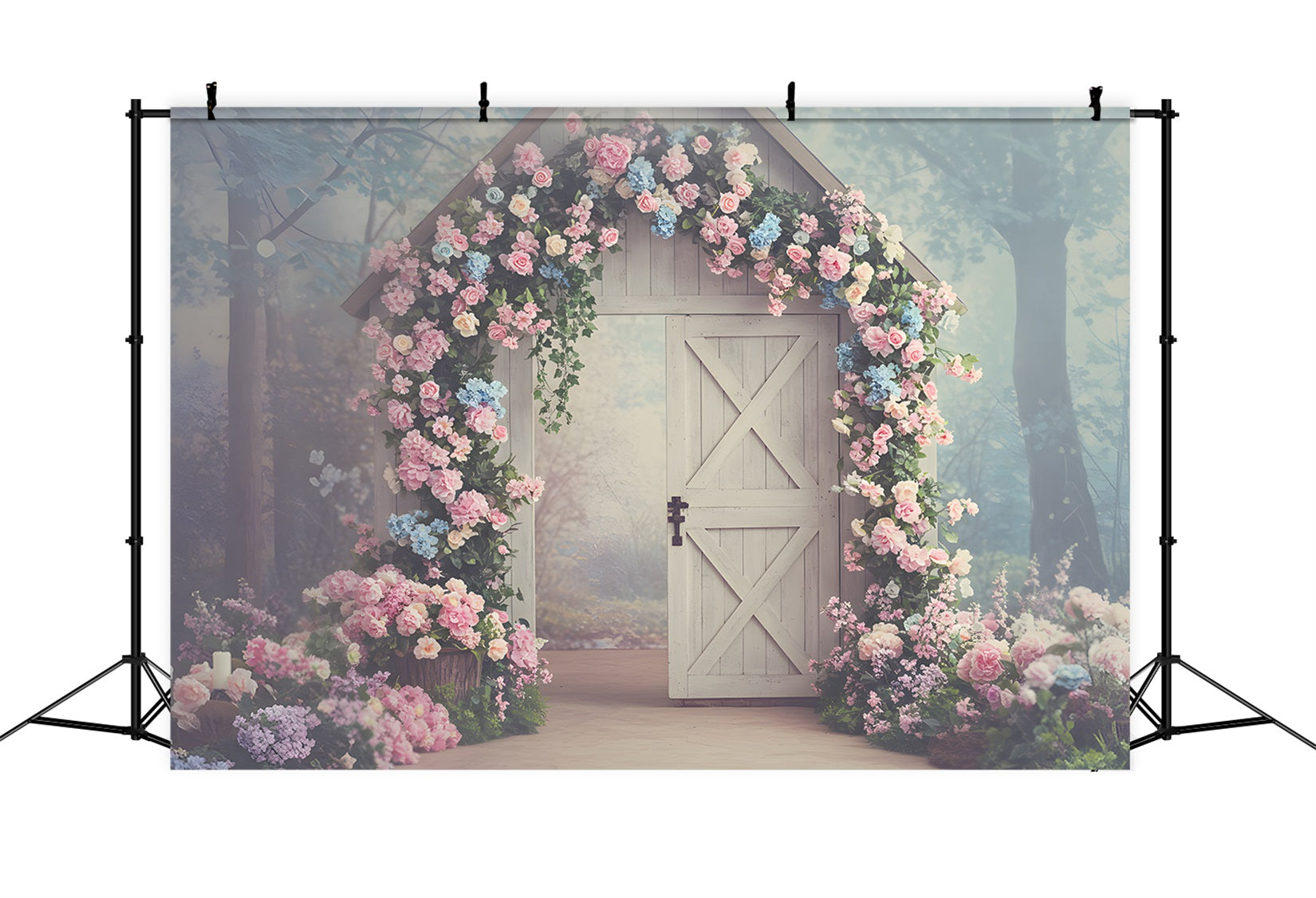 Muttertag-Fotohintergründe Verzaubertes Blumenhäuschen Muttertag-Hintergrund Von Magali