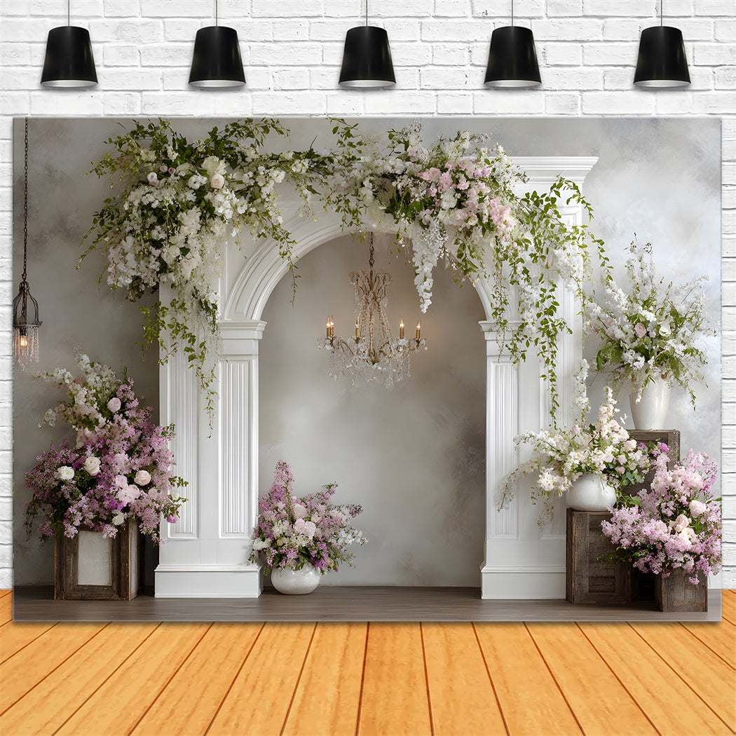 Hintergründe zum Muttertag Eleganter Blumenbogen-Design-Hintergrund Muttertag von Magali