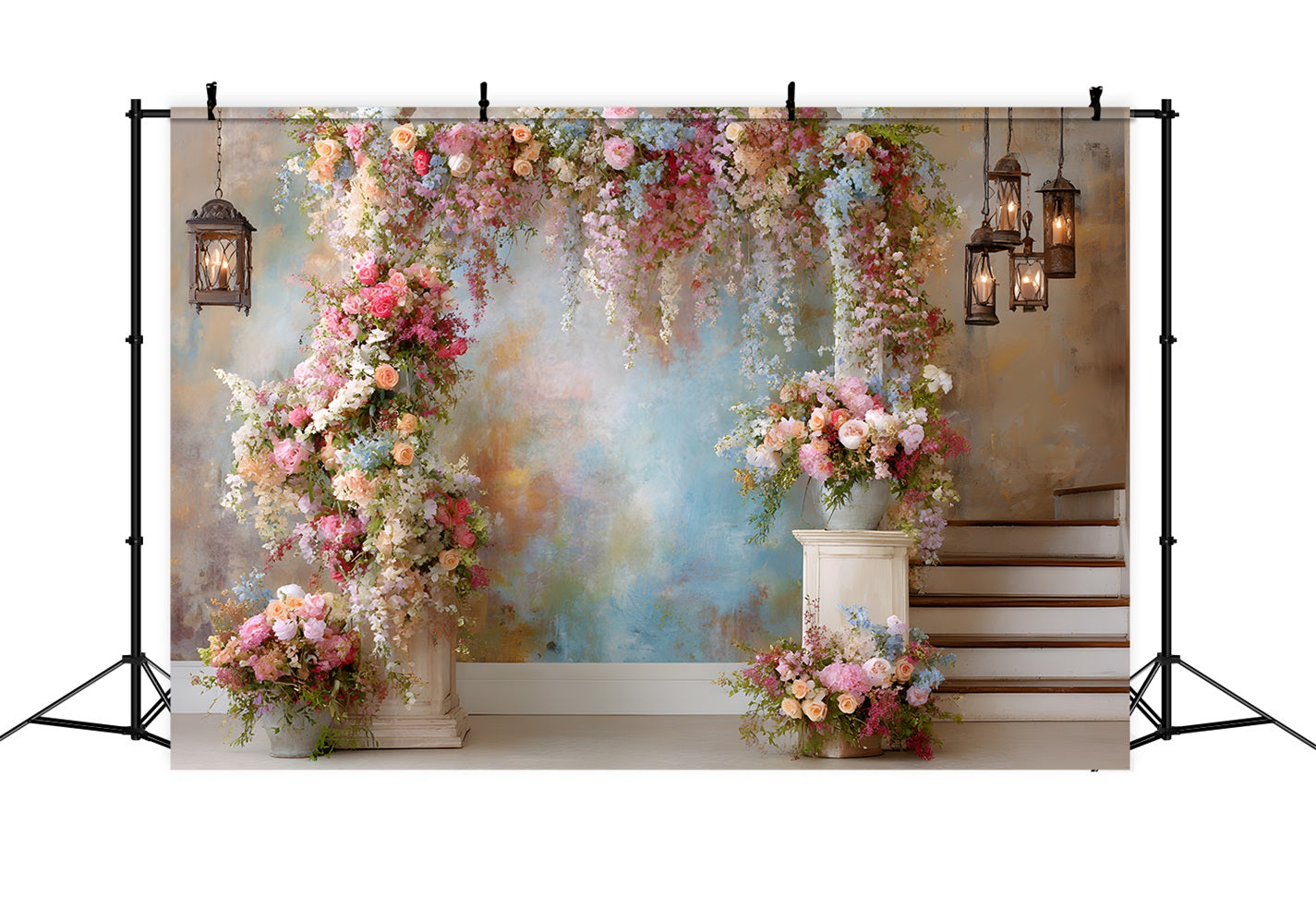 Ideen für Muttertags-Hintergründe Blumengarten-Treppenhaus-Eingang Fotohintergründe für den Muttertag von Magali
