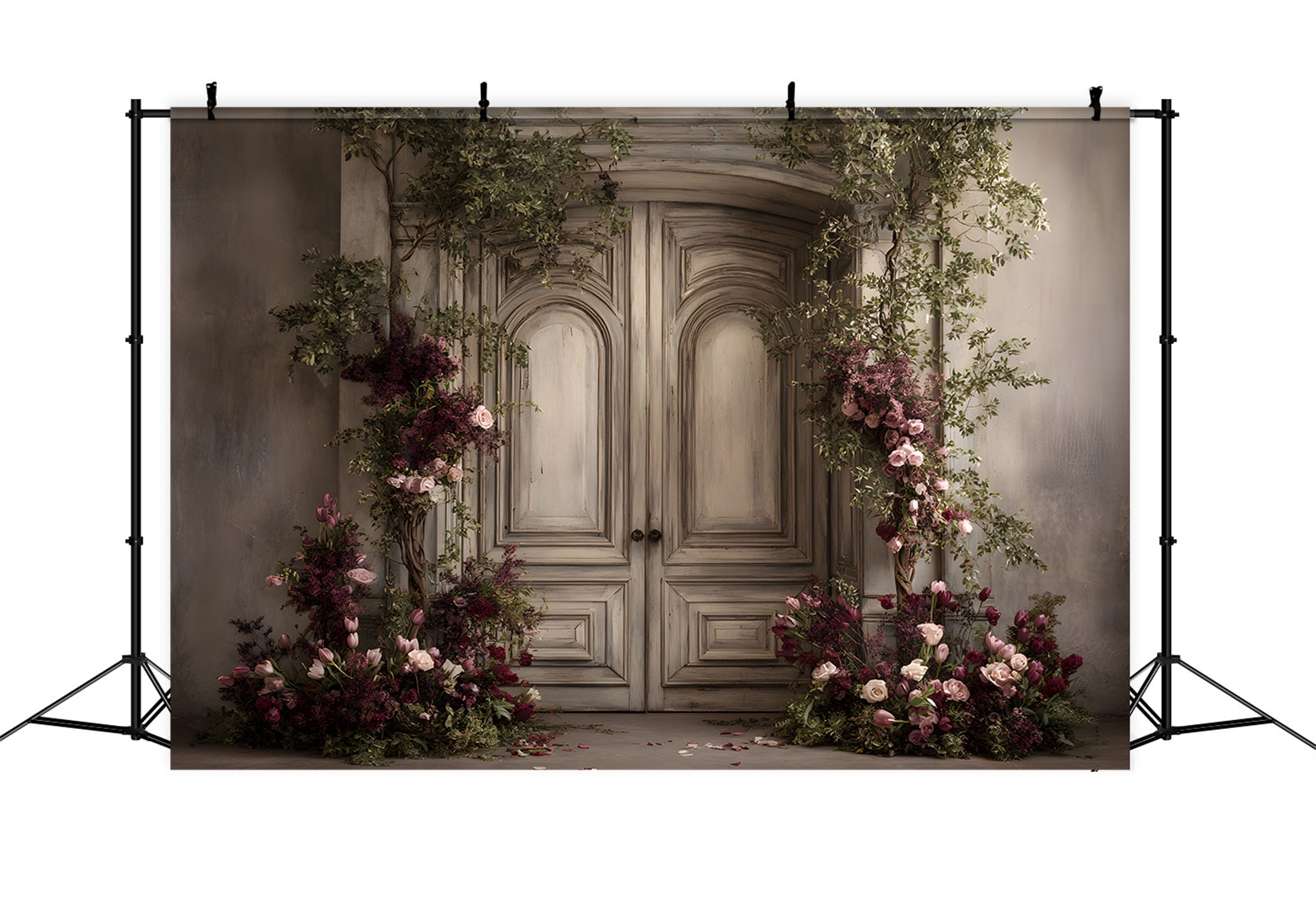 Fotohintergründe zum Muttertag Romantischer Blumenbogen Hintergrund für Fotos zum Muttertag von Magali