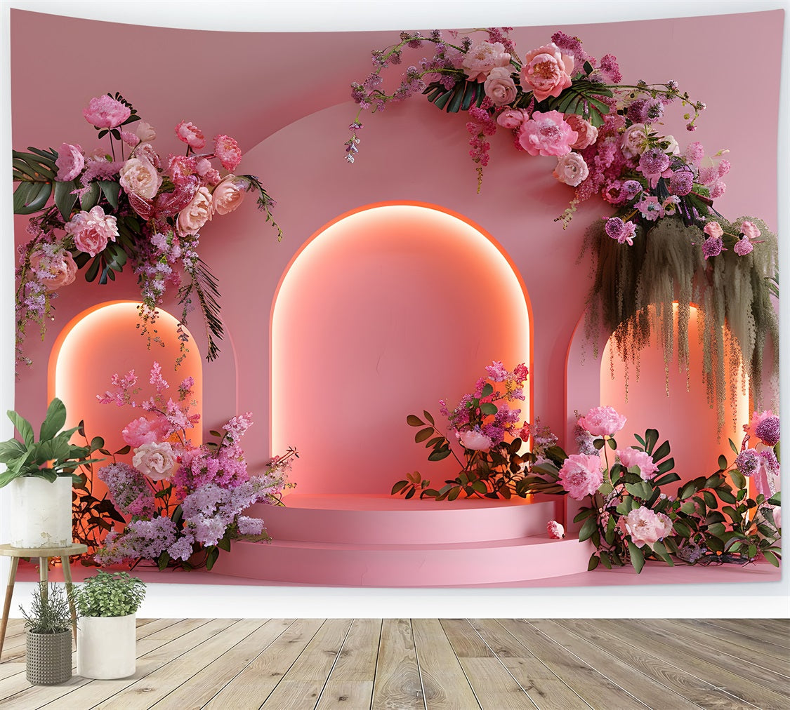 Blumenhintergrund für den Muttertag Üppiger Garten Pfingstrosen-Glückseligkeit Hintergründe für den Muttertag von Magali