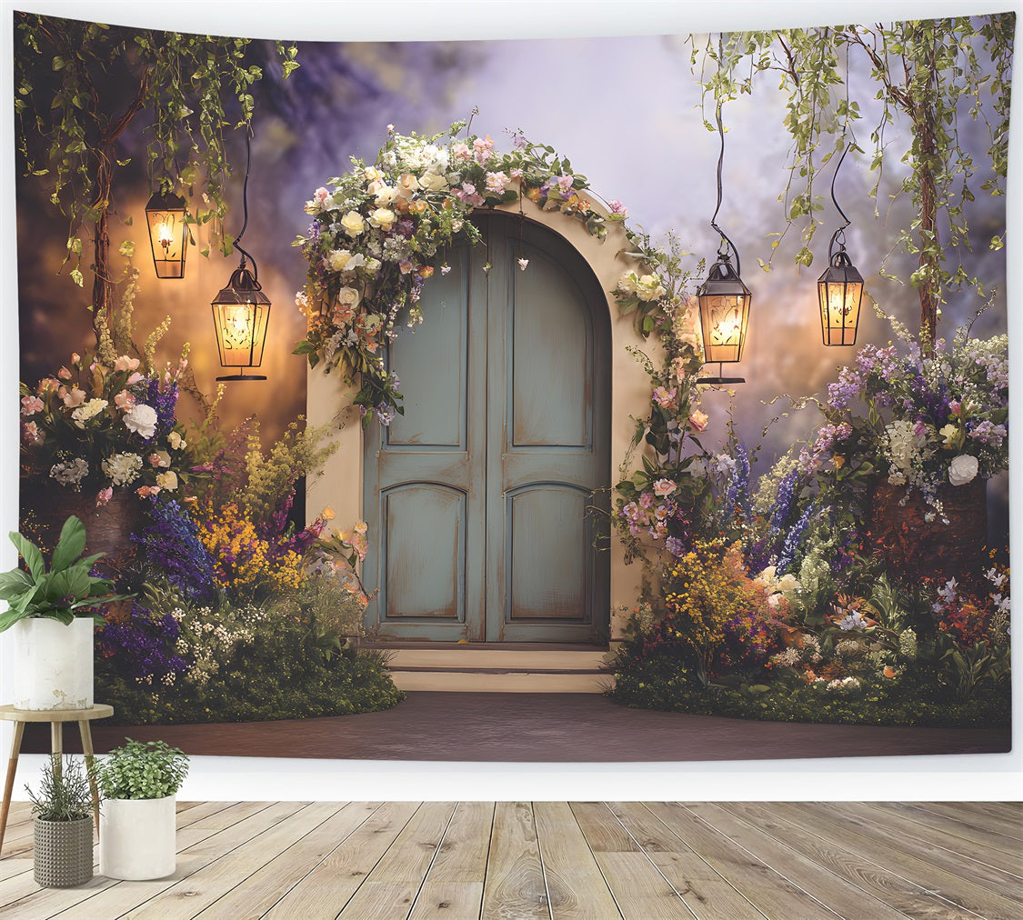 Hintergrund für Fotoshooting zum Muttertag Charmante Vintage-Türöffnung Hintergrund für Muttertagsfotos von Magali