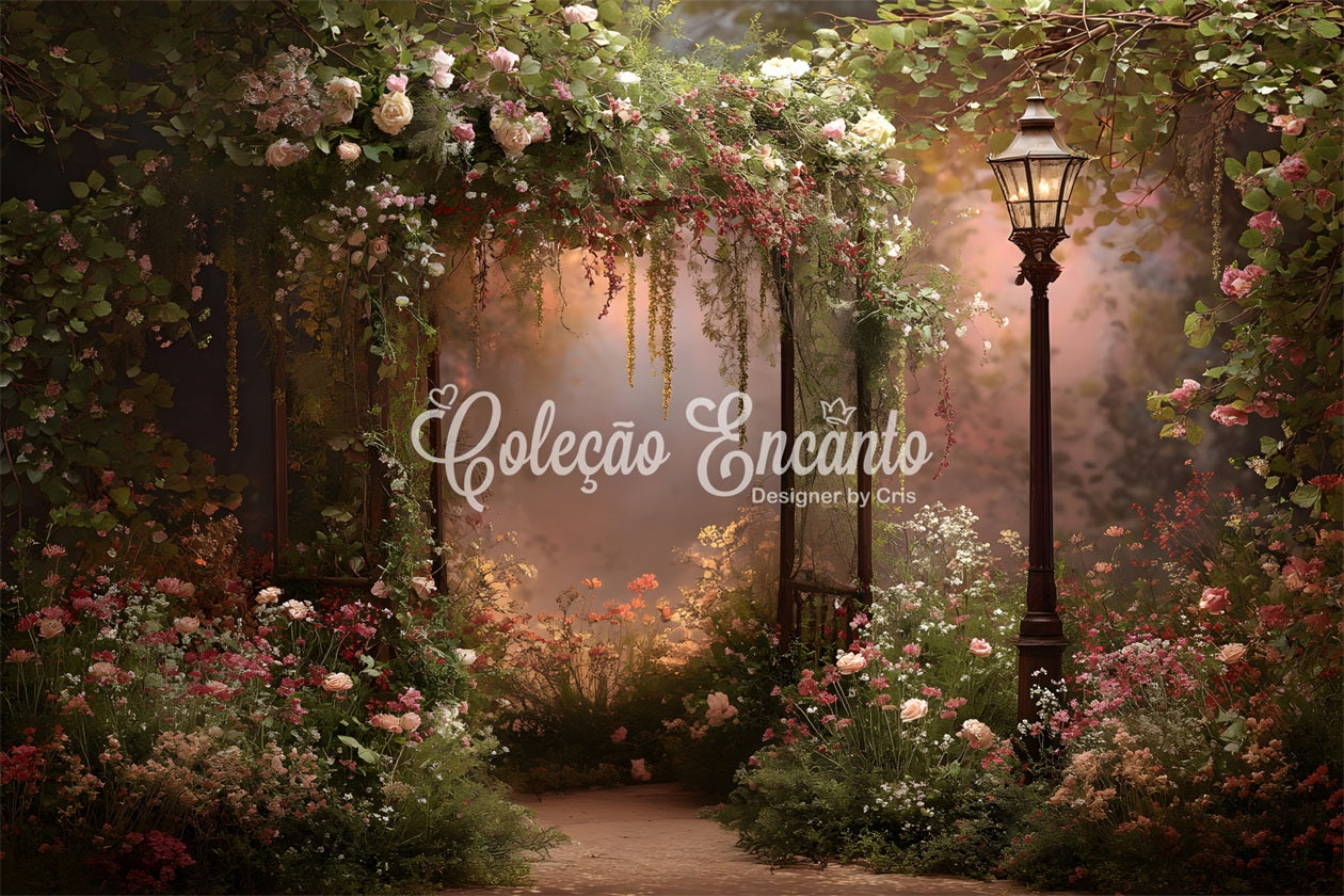 Fotokulissen zum Muttertag Vintage-Laternen Blumenbogen Fotokulissen zum Muttertag von Magali