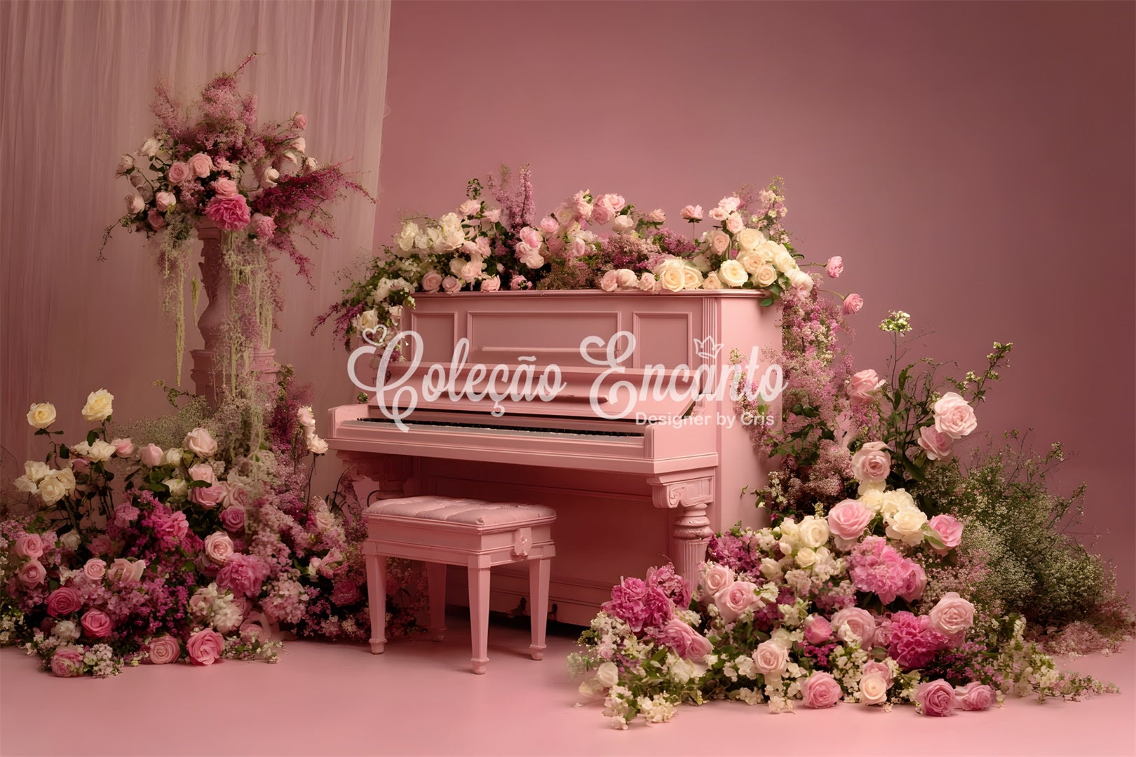 Muttertag Hintergrund Rosa Rosenblumen Klavier Hintergrund Design für Muttertag von Magali