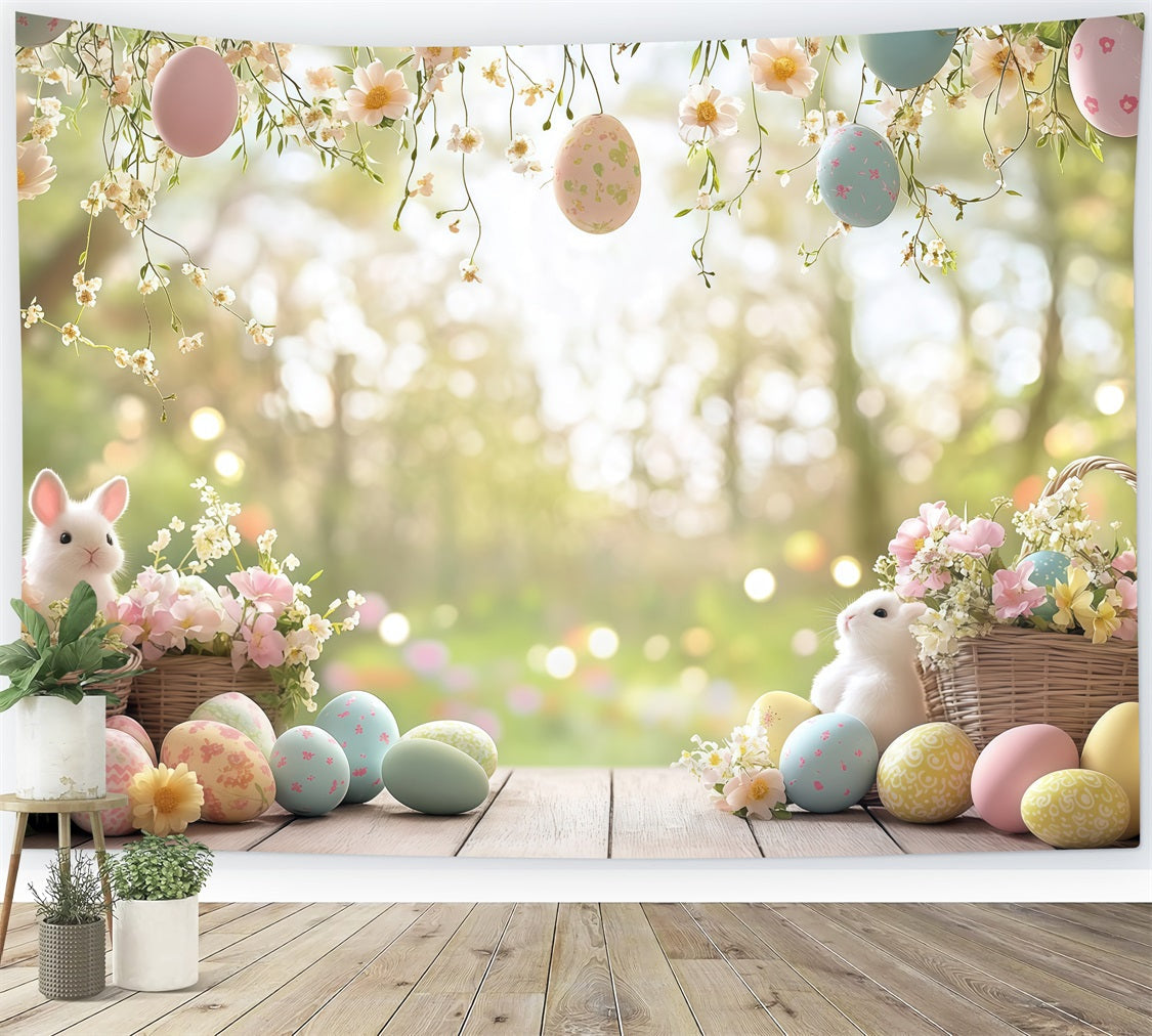 Ostern Backdrops Ei Floral Wreath Backdrop CJJ-162