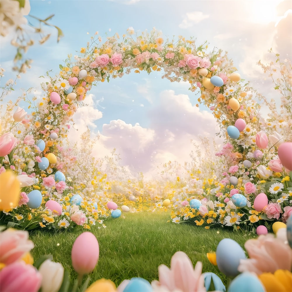 Ostern Fotohintergrund Fantasy Arch Floral Backdrop CJJ-163