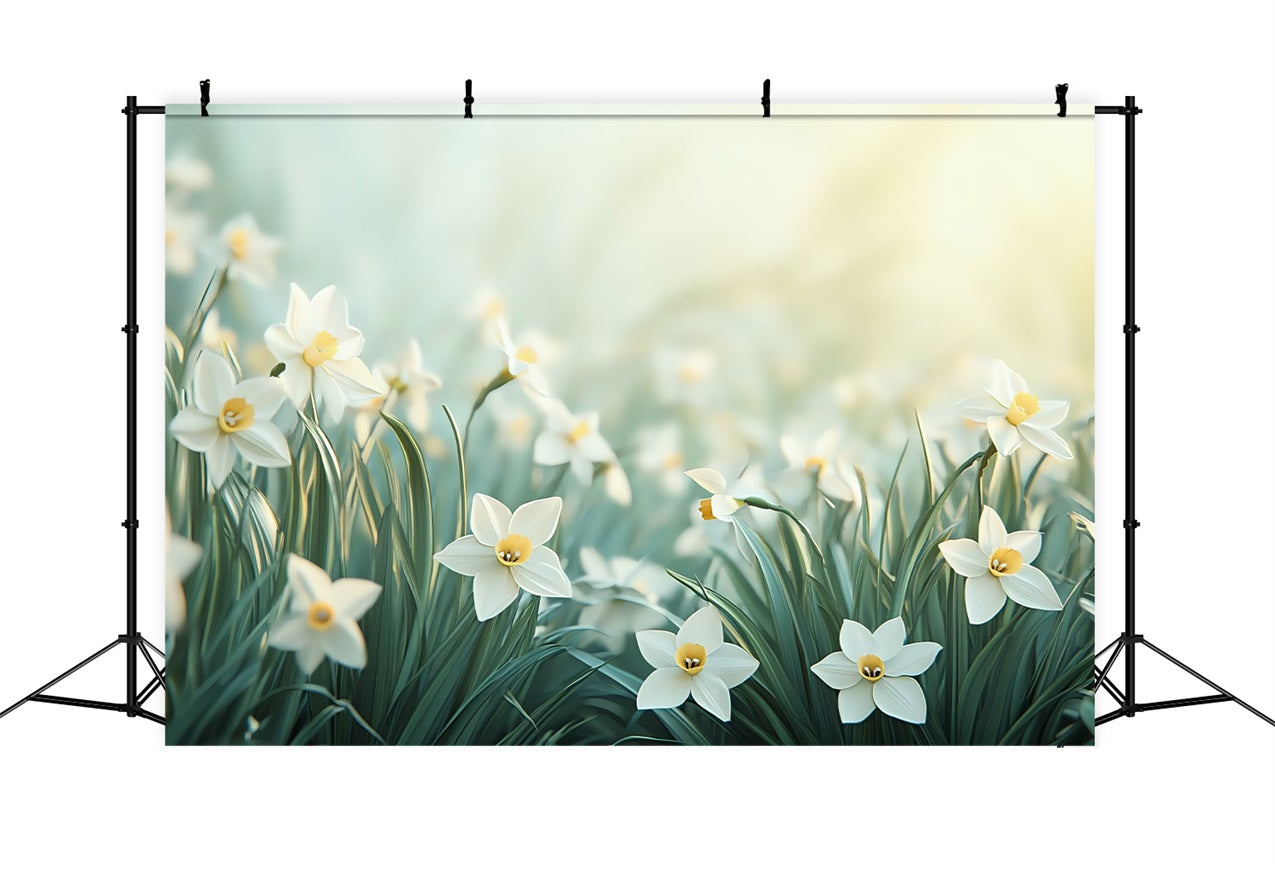 Narzisse Backdrop Soft Glow Floral Fotografie Hintergrund CJJ2-10