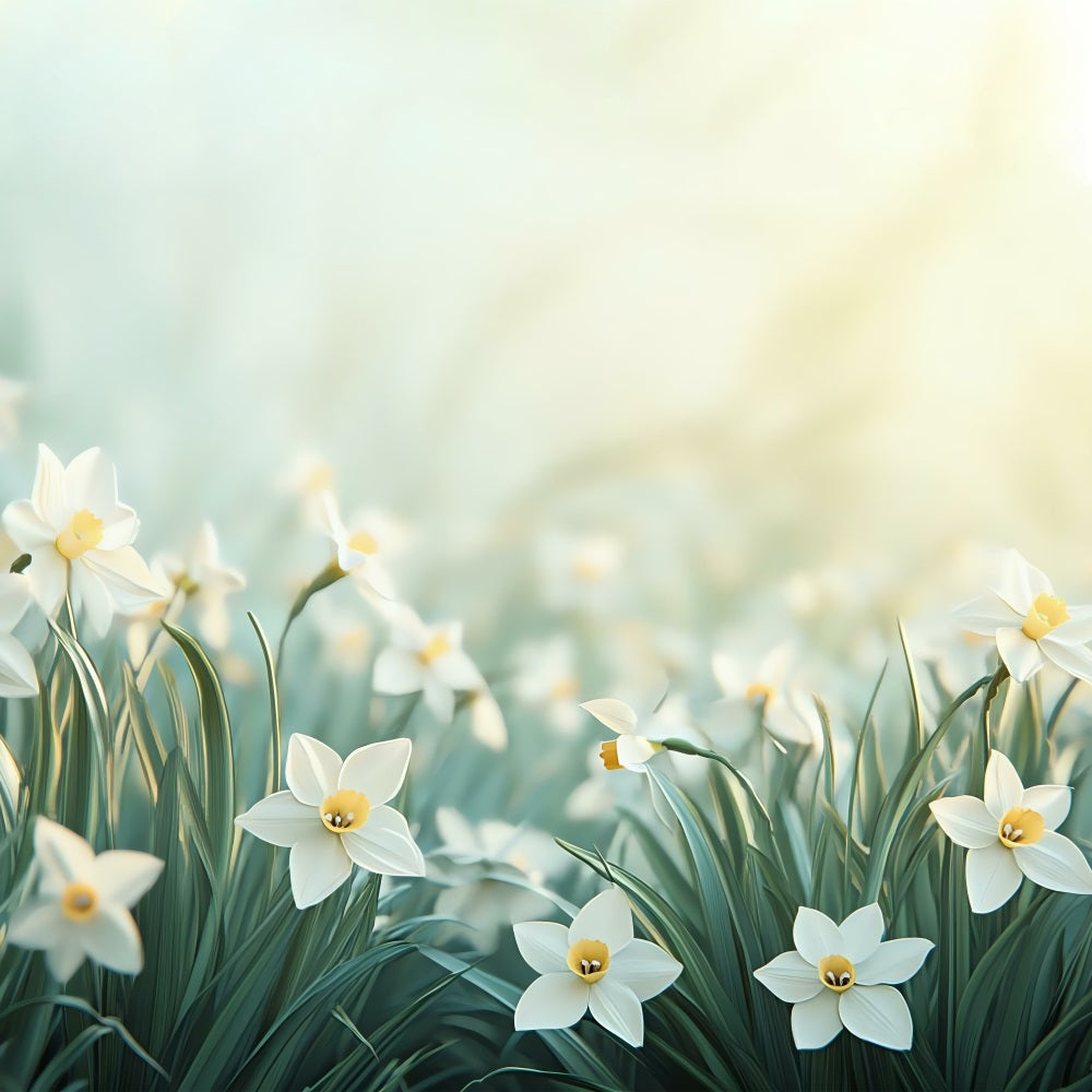 Narzisse Backdrop Soft Glow Floral Fotografie Hintergrund CJJ2-10
