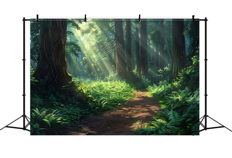 Kulisse Wald Verträumter Naturpfad Sonnenlicht Kulisse CJJ2-137