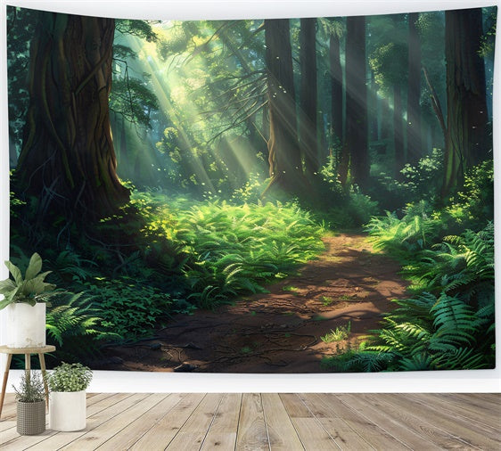 Kulisse Wald Verträumter Naturpfad Sonnenlicht Kulisse CJJ2-137