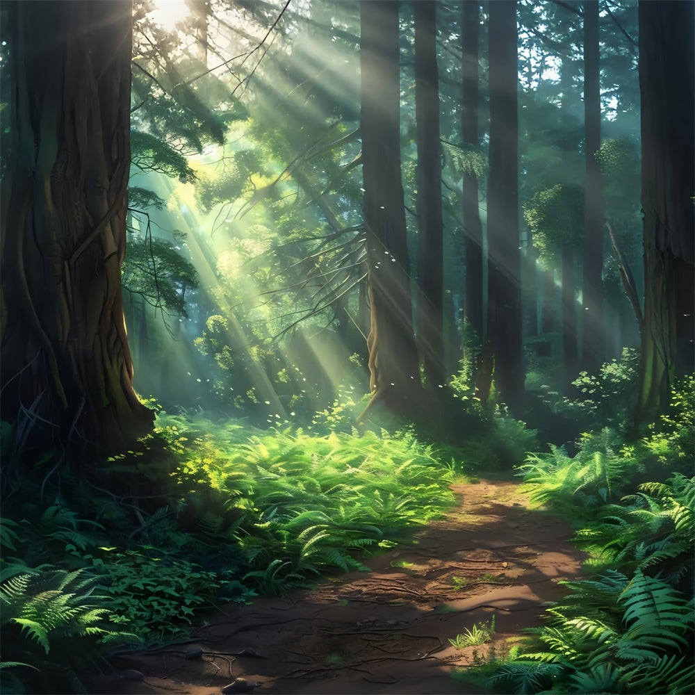 Kulisse Wald Verträumter Naturpfad Sonnenlicht Kulisse CJJ2-137