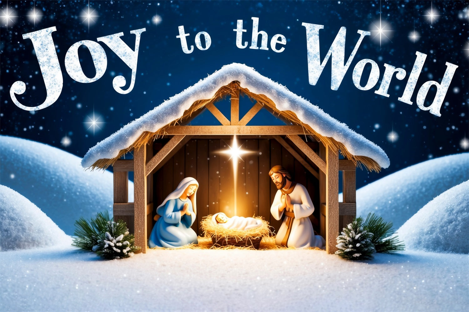 Freude an der Welt Backdrop Weihnachtskrippe Backdrop CJJ2-15