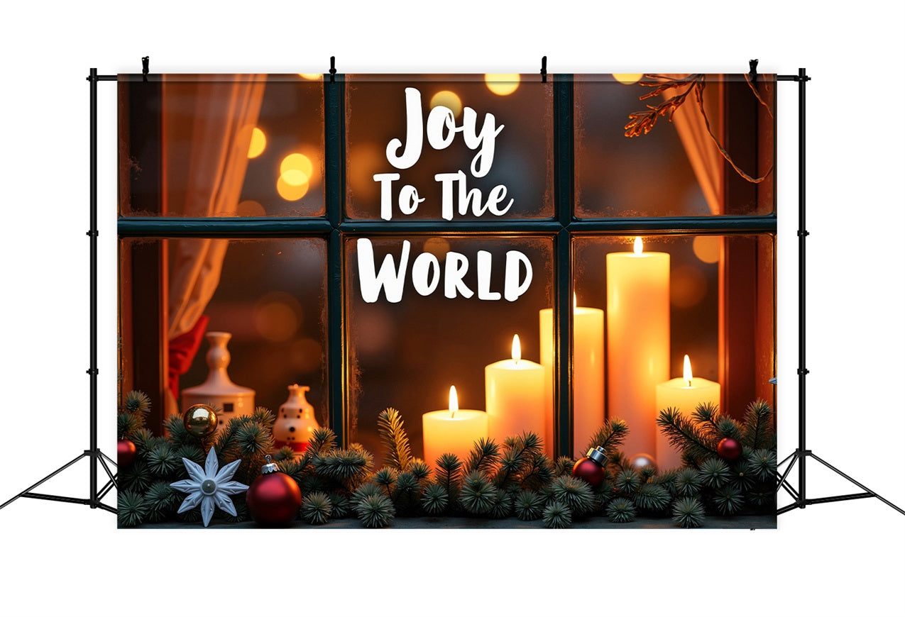 Freude an der Welt Backdrop Kerzenbeleuchtete Fenster Backdrop CJJ2-16