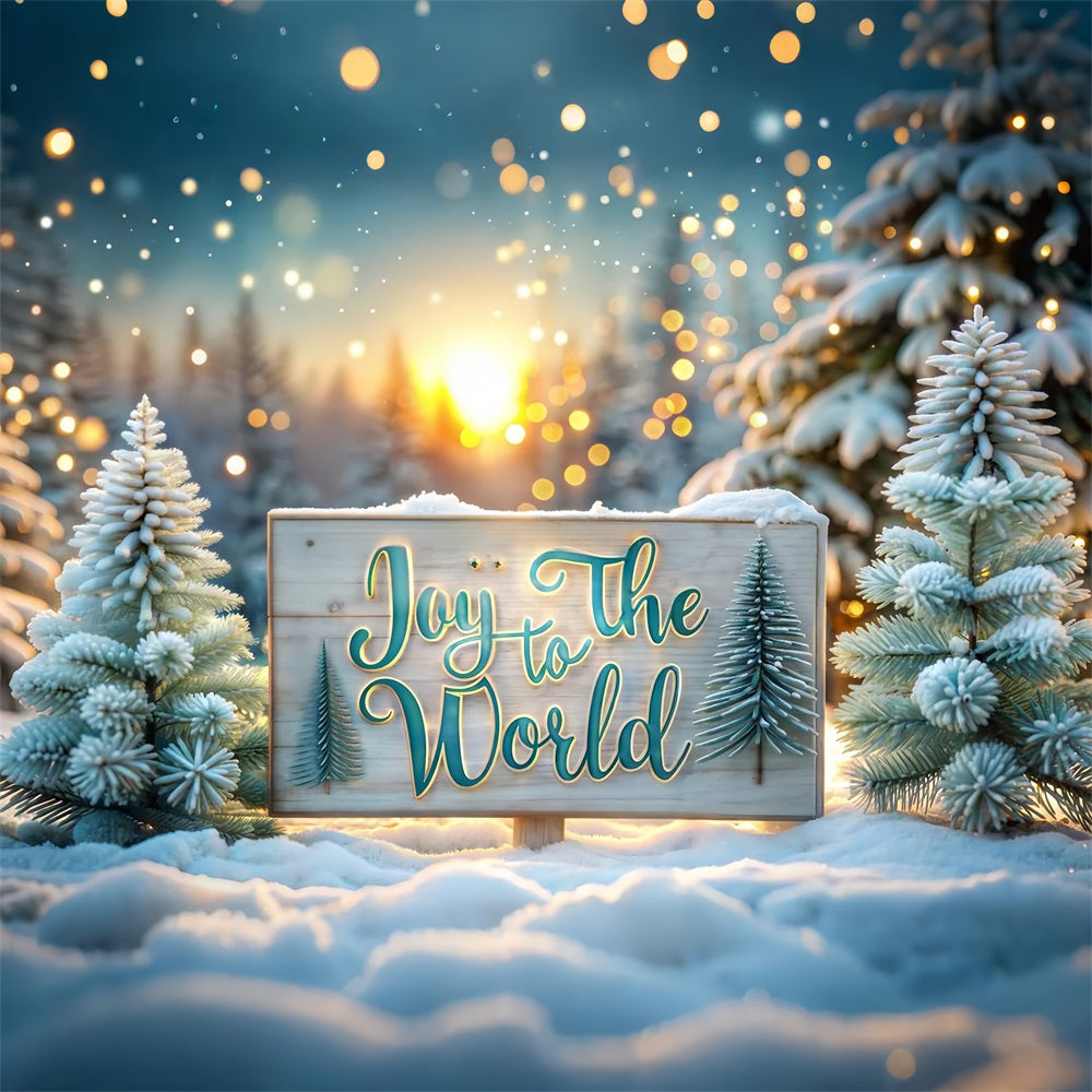 Freude an der Welt Backdrop Weihnachten Schnee Zeichen Backdrop CJJ2-17