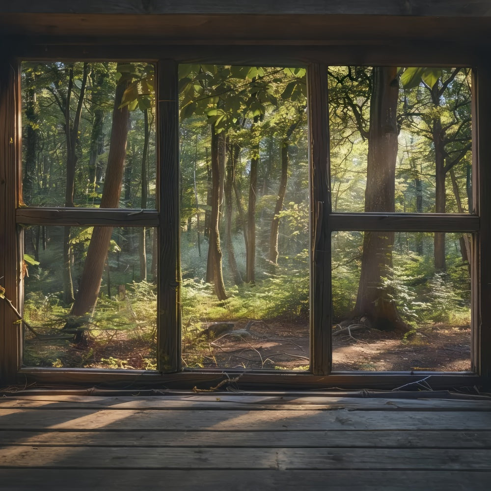 Woodland Backdrops Tranquil Woodland Fenster Szene Backdrop CJJ2-30