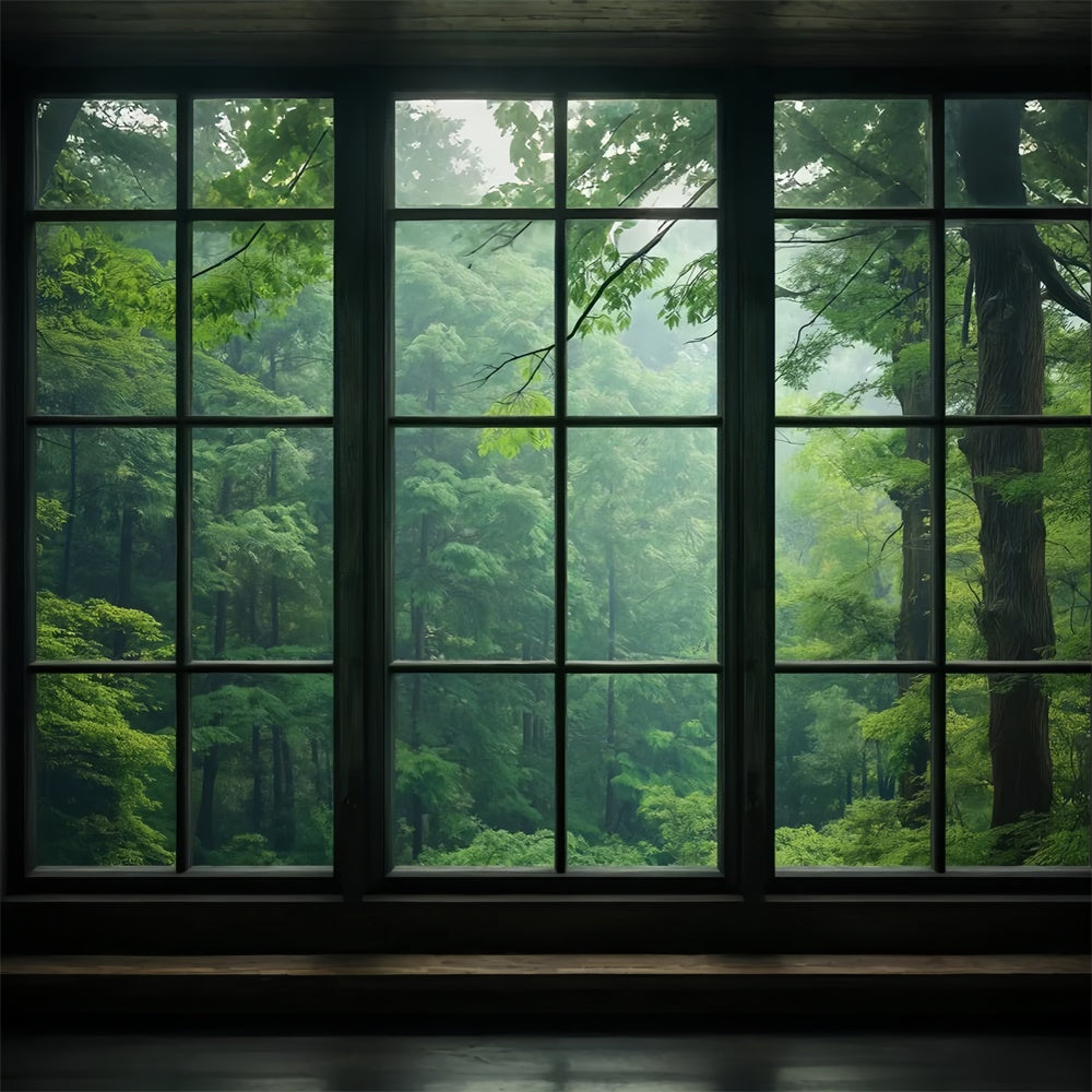 Forest Backdrop Fotografie Serene Forest View Window Backdrop CJJ2-57