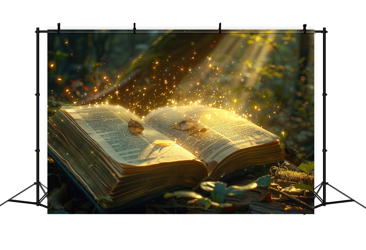 Wald Fotokulissen Magisches verzaubertes Buch Waldkulisse CJJ2-59