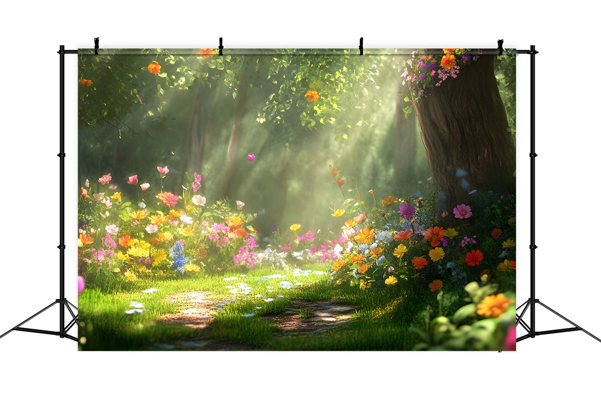 Wald Hintergründe für Fotografie Dreamy Blume Wiese Hintergrund CJJ2-68