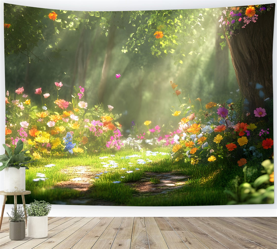 Wald Hintergründe für Fotografie Dreamy Blume Wiese Hintergrund CJJ2-68