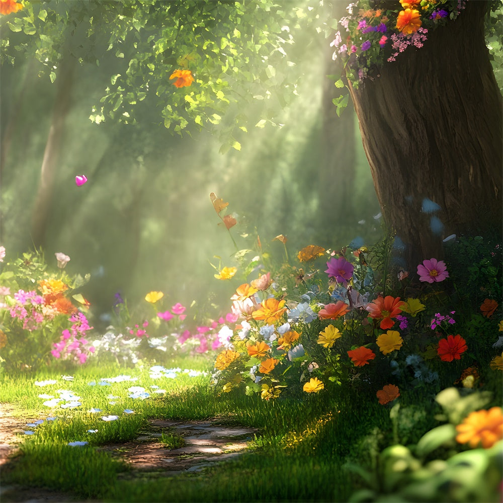 Wald Hintergründe für Fotografie Dreamy Blume Wiese Hintergrund CJJ2-68