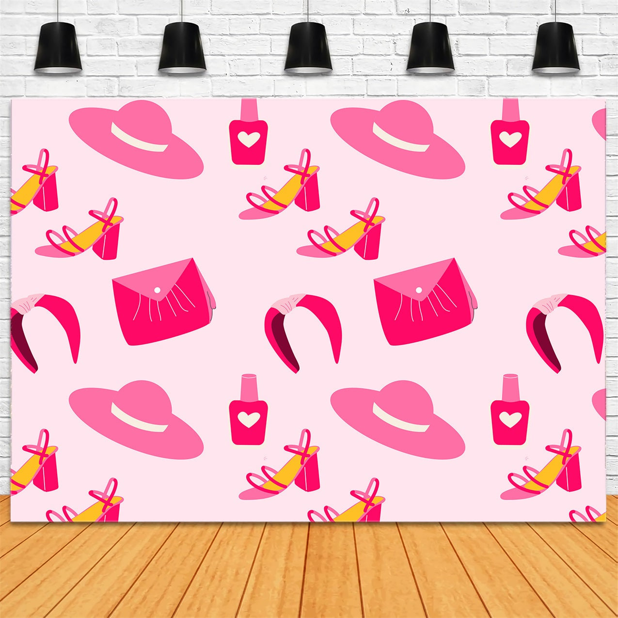 Pink Girl Backdrop Pink Glam Fashion Accessoires Backdrop CJJ2-69