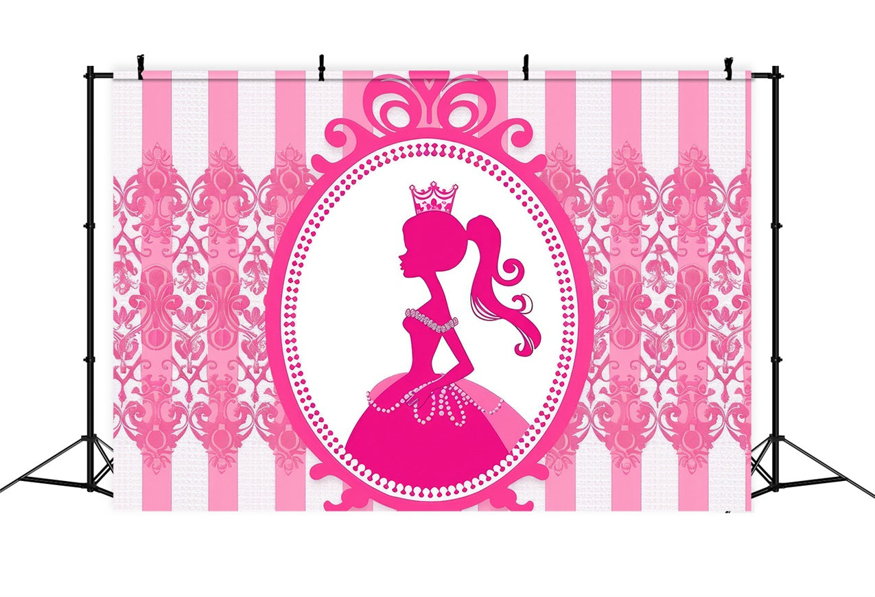 Fashion Doll Backdrop Design Rosa Prinzessin Hintergrund CJJ2-75
