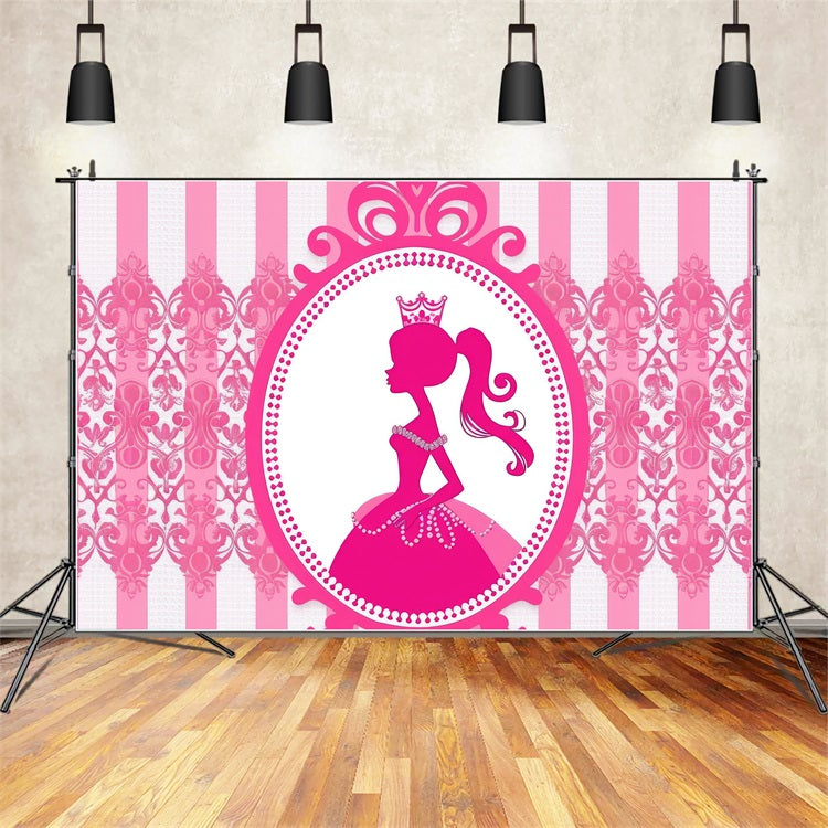 Fashion Doll Backdrop Design Rosa Prinzessin Hintergrund CJJ2-75