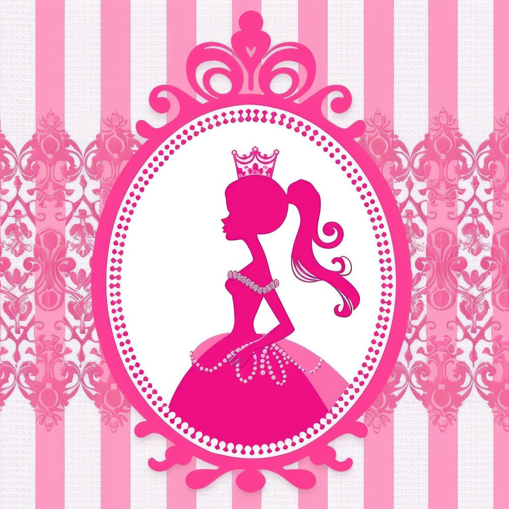 Fashion Doll Backdrop Design Rosa Prinzessin Hintergrund CJJ2-75